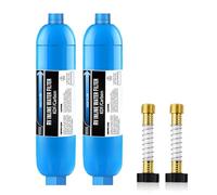 Lifefilter Filtro dell'acqua in linea con protezione per tubo flessibile, certificato NSF, riduce cloro, cattivo gusto, odore per camper e marine, filtro per lavaggio, confezione da 2