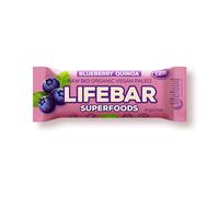 LifeFood - Barretta Lifebar al mirtillo con quinoa BIO, RAW, 47 g Certificato CZ-BIO-001