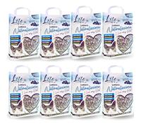 LifeGreen Lettiera Naturalissima per gatti 16 kg Carboni Attivi, con Fibra di Pisello e Amido di Mais, Vegetale, Biodegradabile, Agglomerante, Elimina odori