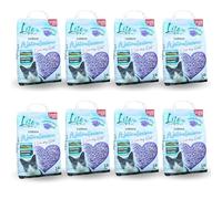 LifeGreen Lettiera Naturalissima per gatti 16 kg Lavanda, con Fibra di Pisello e Amido di Mais, Vegetale, Biodegradabile, Agglomerante, Elimina odori