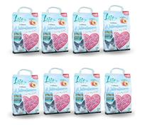 LifeGreen Lettiera Naturalissima per gatti 16 kg Pesca, con Fibra di Pisello e Amido di Mais, Vegetale, Biodegradabile, Agglomerante, Elimina odori