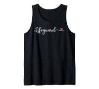 Lifeguard Cuore Carino Scritto a Mano Tipografia Regalo Canotta