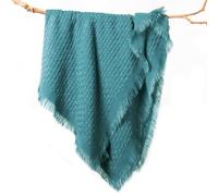 lifein Coperta per divano, morbida, stile bohémien, comoda, lavorata a maglia, leggera, per l'estate, per donna, sedia, divano, decorazione per la casa (blu foglia di tè, 127 x 152,4 cm)