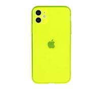 LIFEKA Custodia antiurto fluorescente al neon per iPhone 15 14 13 12 11 Pro Max XR X XS Max 6 7 8 Plus SE 2 Cover morbida in TPU color caramello, giallo, per iPhone XR