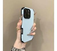 LIFEKA Custodia di lusso colorata per iPhone 16, 15, 14 Plus, 13, 12, 11 Pro Max, in morbido silicone, antiurto, opaca, semplice, colore azzurro, per iPhone 15 Plus.