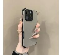 LIFEKA Custodia di lusso colorata per iPhone 16, 15, 14 Plus, 13, 12, 11 Pro Max, in morbido silicone, opaca, antiurto, semplice, grigio, per iPhone 11 Pro Max