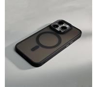 LIFEKA Custodia di lusso per la protezione della fotocamera del telefono per iPhone 11 12 13 14 15 16 Pro Max Plus, custodia opaca con ricarica wireless, nera, per iPhone 14 Pro Max