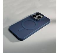 LIFEKA Custodia di lusso per la protezione della fotocamera del telefono per iPhone 11 12 13 14 15 16 Pro Max Plus, custodia opaca con ricarica wireless, blu, per iPhone 15 Pro