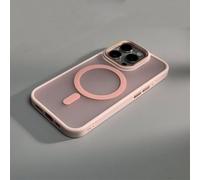 LIFEKA Custodia di lusso per la protezione della fotocamera del telefono per iPhone 11 12 13 14 15 16 Pro Max Plus, custodia opaca con ricarica wireless, rosa, per iPhone 14