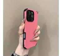 LIFEKA Custodia per telefono colorata di lusso per iPhone 16, 15, 14 Plus, 13, 12, 11 Pro Max, morbida in silicone, opaca, antiurto, semplice, Meihong, per iPhone 15 Pro