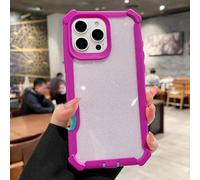 LIFEKA Custodia trasparente antiurto con glitter e glitter per iPhone 16, 15, 14, 13, 12, 11Pro Max, in silicone morbido e spesso, viola, per iPhone 13 Pro.