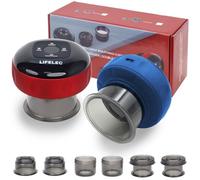 LIFELEC Smart Copping, set di 6 tazze (grande/pressa/movimento), calore e aspirazione a 12 livelli, terapia intelligente con luce rossa, doppi massaggiatori per uso simultaneo, set da 2 per atleti
