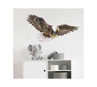Lifelike Cool Flying Bald Eagle America Bird Wall Stickers Removable Wall Decals Peel and Stick Wall Art Decorations Home Decor for Kid Nursery Baby B