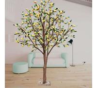 Lifelike Ficus Tree, Cherry Green Banyan Tree Tall Green Artificial Plant for Home, Garden, Patio, Hotel and Restaurant Decoration(1.5x1.5m)
