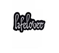 Lifelover, toppa ricamata con fascia metallica, da applicare con ferro da stiro