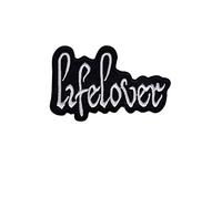 Lifelover - Toppa ricamata termoadesiva con fascia metallica, accessorio souvenir
