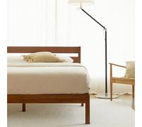 lifement Struttura letto in legno con testiera, essenziale sottile, senza rumore, senza bisogno di molle, facile da montare (ciliegia, completa)