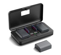 LIFEMOI Caricabatterie multifunzione 2L/2LH (1200mA) per Canon EOS 350D/400D, 7,4V CC, compatibile con batterie originali, lettore di schede SD, schermo LCD, ricarica rapida 30%