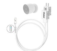 LIFEMOI - Confezione da 2 adattatori di alimentazione da 10 W e cavo di ricarica USB per Google Nest Cam (versione batteria), con display LED di ricarica, cavo di ricarica esteso