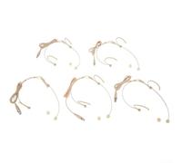 LifenaviStore Microfono beige con ganci per le orecchie per docenti e artisti, eccellente riproduzione del suono, opzioni di connessione facili (S (per Shure))