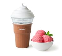 Lifenaxx Mini macchina per gelato - Macchina compatta per gelato e granite da 450 ml con alimentazione USB, funzionamento con un solo pulsante, ciotola per congelamento rapido, facile da pulire