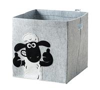 Lifeney incontra Shaun the Sheep - scatola in feltro con l'iconica pecora per riporre i giocattoli - 33 x 33 x 33 cm adatta ai classici scaffali a cubo