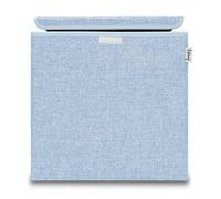 Lifeney Scatola portaoggetti con coperchio in blu, pieghevole, adatta per scaffali cubi, scatola per la cameretta dei bambini, cestino portaoggetti per bambini