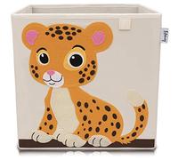 Lifeney Scatola portaoggetti per bambini con motivo tigre, scatola giocattolo con motivo animale, adatta per scaffali cubi, scatola per la cameretta dei bambini, cestino portaoggetti per bambini