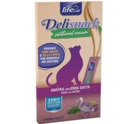 LIFEPETCARE LIFE GATTO SNACK DELISNACK ANATRA ERBA GATTA 6PZ 15GR