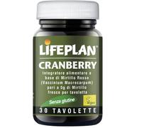 LIFEPLAN - Integratore Alimentare Cranberry (mirtillo rosso), funzionalità delle vie urinarie, 30 TAV