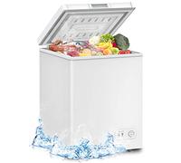 LifePlus - Congelatore compatto a 7 temperature regolabili con cestello rimovibile, congelatore a porta aperta nella parte superiore per appartamento e casa (3,5 piedi cubi)