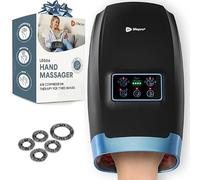 LifePro Legra Massaggiatore per Mani Calore Compressione, 5 Modalità Nero