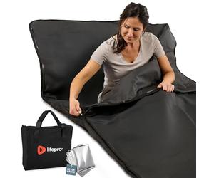 LifePro RejuvaWrap - Coperta da sauna a infrarossi, coperta riscaldata per rilassarsi, coperta portatile per sauna - esperienza spa a casa con 9 livelli di calore (da 35 °C a 80 °C) con impacchi