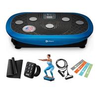 LifePro Rumblex Plus 4D Vibration Plate Exercise Machine - Triple Motor Oscillation, Linear, Pulsation + 3D/4D Motion Vibration Platform/Whole Body Vibration Machine for Weight Loss & Shaping. (Blue)