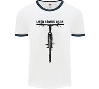Lifer Behind Bars Divertente Ciclismo Ciclista Uomo Ringer T-Shirt