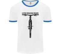 Lifer Behind Bars Divertente Ciclismo Ciclista Uomo Ringer T-Shirt