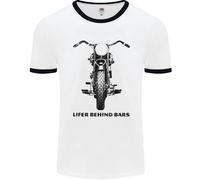 Lifer Behind Bars Moto Uomo Ringer T-Shirt