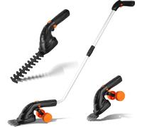 LIFERUN Cesoia per Erba a Batteria 7,2V 2000mAh, 2 in 1 Tagliasiepi elettrico a batteria, con Manico Telescopico, Taglia bordi giardino a batteria, Per Siepi, Giardino e Cespugli, Nero
