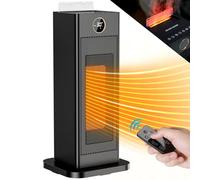 LIFERUN Termoventilatore a risparmio energetico, piccolo, 2000 W, riscaldamento elettrico con termostato e umidificatore, riscaldamento elettrico oscillante a 90°, riscaldatore in ceramica PTC