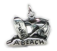 Lifes a Beach ciondolo in argento sterling .925 x 1 Ciondoli per le vacanze e la