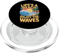 Life's A Beach Enjoy The Waves Vacanze estive - PopSockets PopGrip per MagSafe