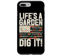 Life's A Garden Dig It Giardinaggio Piante Giardiniere Agricoltore Custodia per iPhone 7 Plus/8 Plus