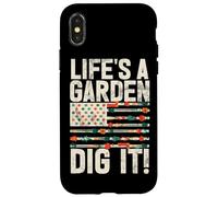 Life's A Garden Dig It Giardinaggio Piante Giardiniere Agricoltore Custodia per iPhone X/XS