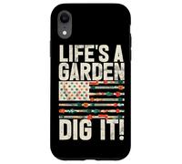 Life's A Garden Dig It Giardinaggio Piante Giardiniere Agricoltore Custodia per iPhone XR