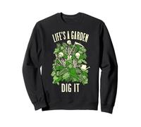 Life's A Garden Dig It - Scheletro da Giardiniere Divertente Felpa