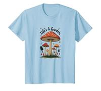 Life's A Garden - Fungo Stravagante Regalo per Amanti della Natura Maglietta, Bambini, Celeste, 3 Anni