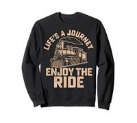 Life's a Journey Enjoy The Ride Vintage Retro Vibes Felpa
