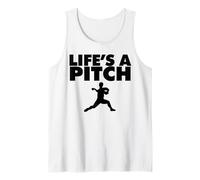 Life's a Pitch Funny Baseball Pitcher Life's a Pitch Canotta