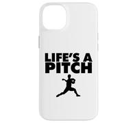Life's a Pitch Funny Baseball Pitcher Life's a Pitch Custodia per iPhone 14 Plus