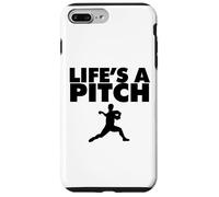 Life's a Pitch Funny Baseball Pitcher Life's a Pitch Custodia per iPhone 7 Plus/8 Plus